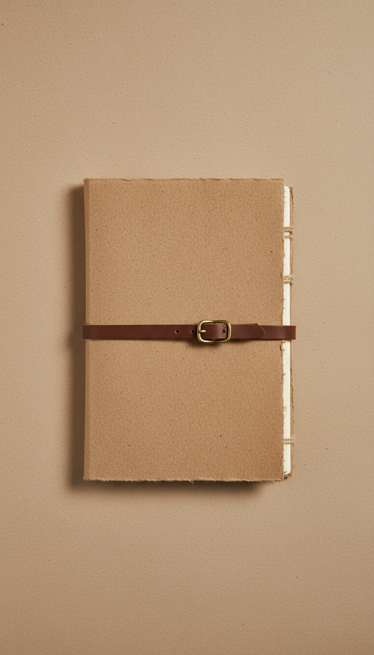 Caderno artesanal capa kraft